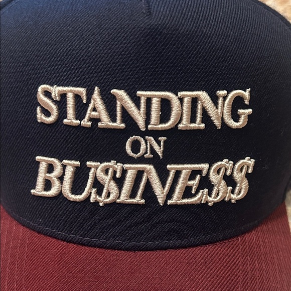 Field Grade Standing on Business Navy and Maroon Cap - Picture 2 of 11